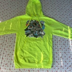 🌲Neon Green San Francisco Hoodie NWOT🌲